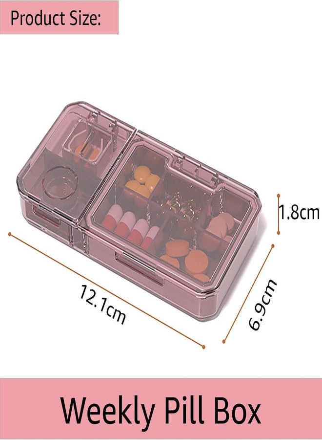 RAHAS Medicine Cutter with Storage Box | 3 in 1 Multifunctional Pill Tablet Cutter | Medicine Splitter Divider | Pill Crusher Cutter | Travel Pill Cutter with 5 Compartments Pill Box (1Pcs) - Image 5